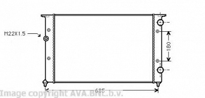 AVA QUALITY COOLING vw2102 -  Радиатор, охлаждение двигателя